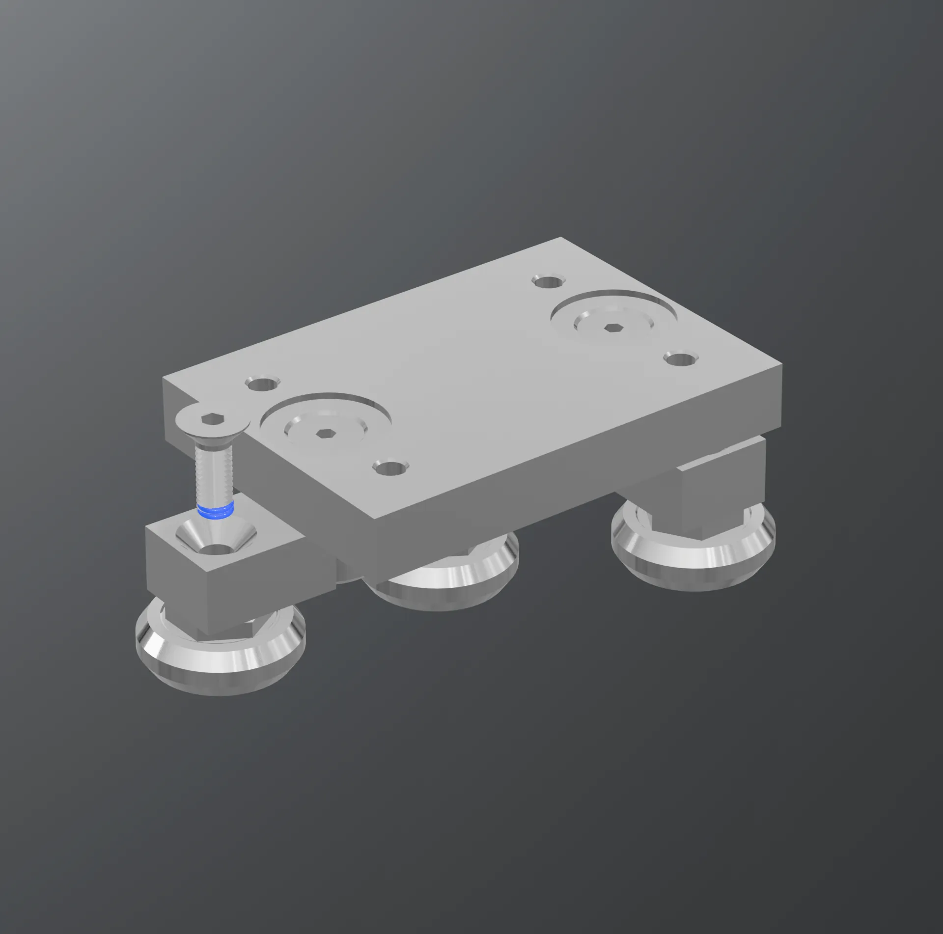 Model showing a screw coming out