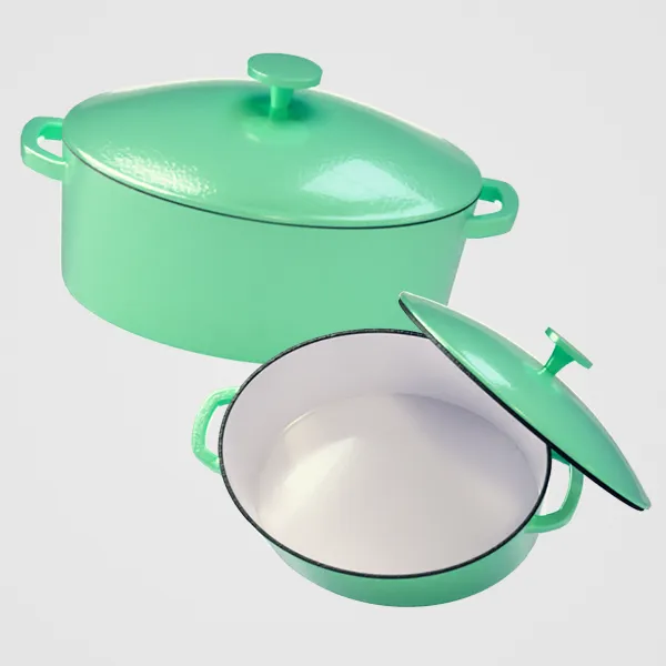 3D rendered Dutch oven in homeware animation