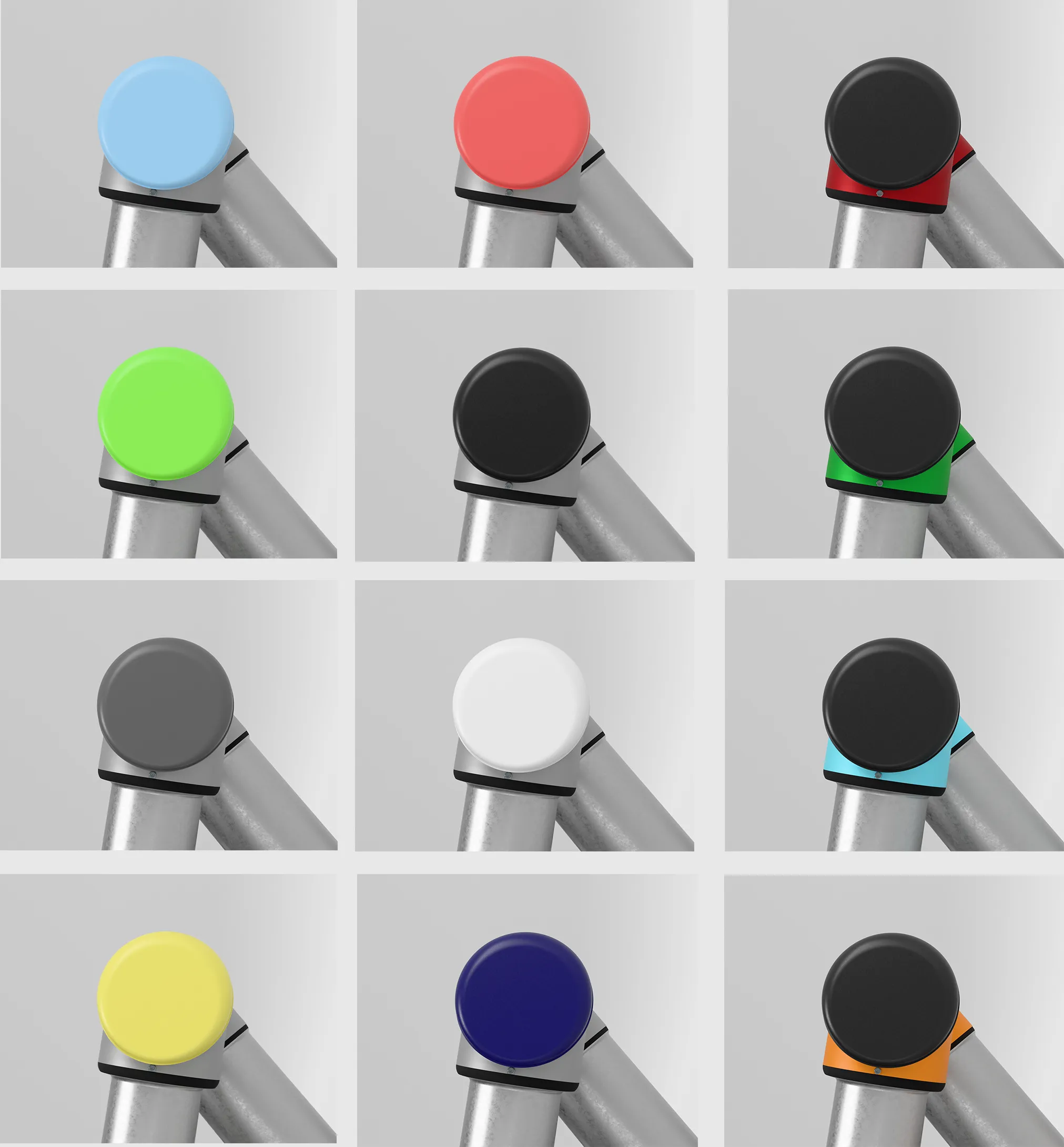 Robot in different colours and material variations